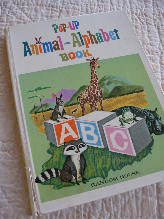 Vintage Pop Up Animal Alphabet Book By Random House