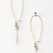 Subtle Light Blue Crystal and Gold Chain Earrings