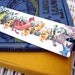 Book mark, vintage recycled children's illustration. Animal Parade