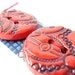 Red handmade buttons