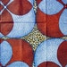 Large flower print African wax print batik fabric BY THE YARD 100% cotton.