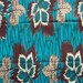 Peacock Green/Blue large leaves African wax print batik fabric BY THE YARD 100% cotton