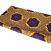 African wax print fat quarter 100% cotton (Orange with Purple flowers)