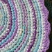 Crocheted Round Rag Rug -- Spring Orchid and Robins Egg Blue