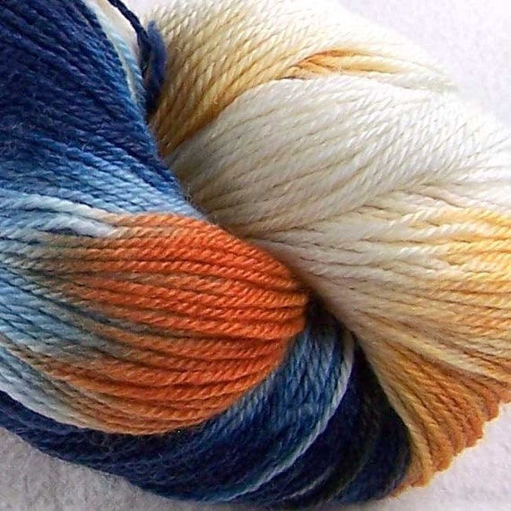 Hand Painted Sock Yarn Greece by IntrepidTulips on Etsy