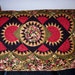 Sofa / lap/ Throw quilt - Concentric Circles, New York Beauty with Dimension