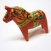 Traditional Swedish Dala Horse Folk Toy - Hand Carved and Painted - 3 Inches
