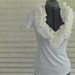 Crisp White Ruffle Blouse