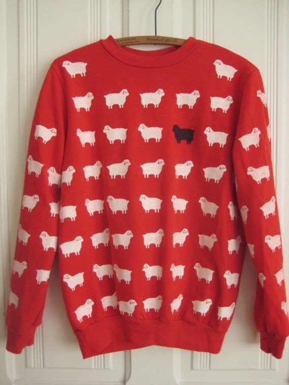 Items similar to Vintage Out of Step Black Sheep Sweater Sweatshirt on Etsy