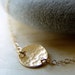 Hammered Disc Necklace 14k Gold Delicate Circle