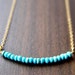 Turquoise Rondelle Necklace 14k Gold