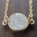 Vanilla Druzy Necklace 14k Gold