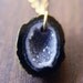 Black Vanilla Agate Druzy Necklace in 14k gold