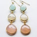 Pastel Moonstone Gold Earrings