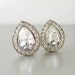 Vintage Rhinestone Silver Clip Earrings