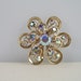 Vintage Rhinestone Brooch Pin Aurora Borealis Fifties