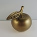 Vintage Brass Apple Paperweight
