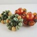 Vintage Forties Earrings Green Orange Clip-On