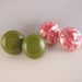 Vintage Bakelite Earrings Olive Green Red Lucite Lot