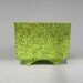 Vintage Shawnee Planter Metallic Lime Basketweave Ceramic
