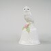 Vintage Owl Bell Porcelain White Seventies RESERVED FOR SERRA