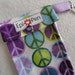 EpiPen Pouch with Clip and See-Through Pocket 4x8 60's Peace Fabric - Holds 2 Allergy Pens