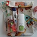 Clearance Sale - Medium Ouch PouchTM First Aid Kit Vinyl Pocket Organizer for Purse Car Meds (5x7 Retro Rockets Fabric) Baby Shower Gift