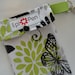 Epi Pen Pouch with Clear Pocket and Clip 4x8 Holds 2 Allergy Injector Pens Butterfly Silhouette Fabric - Readers Choice Finalist
