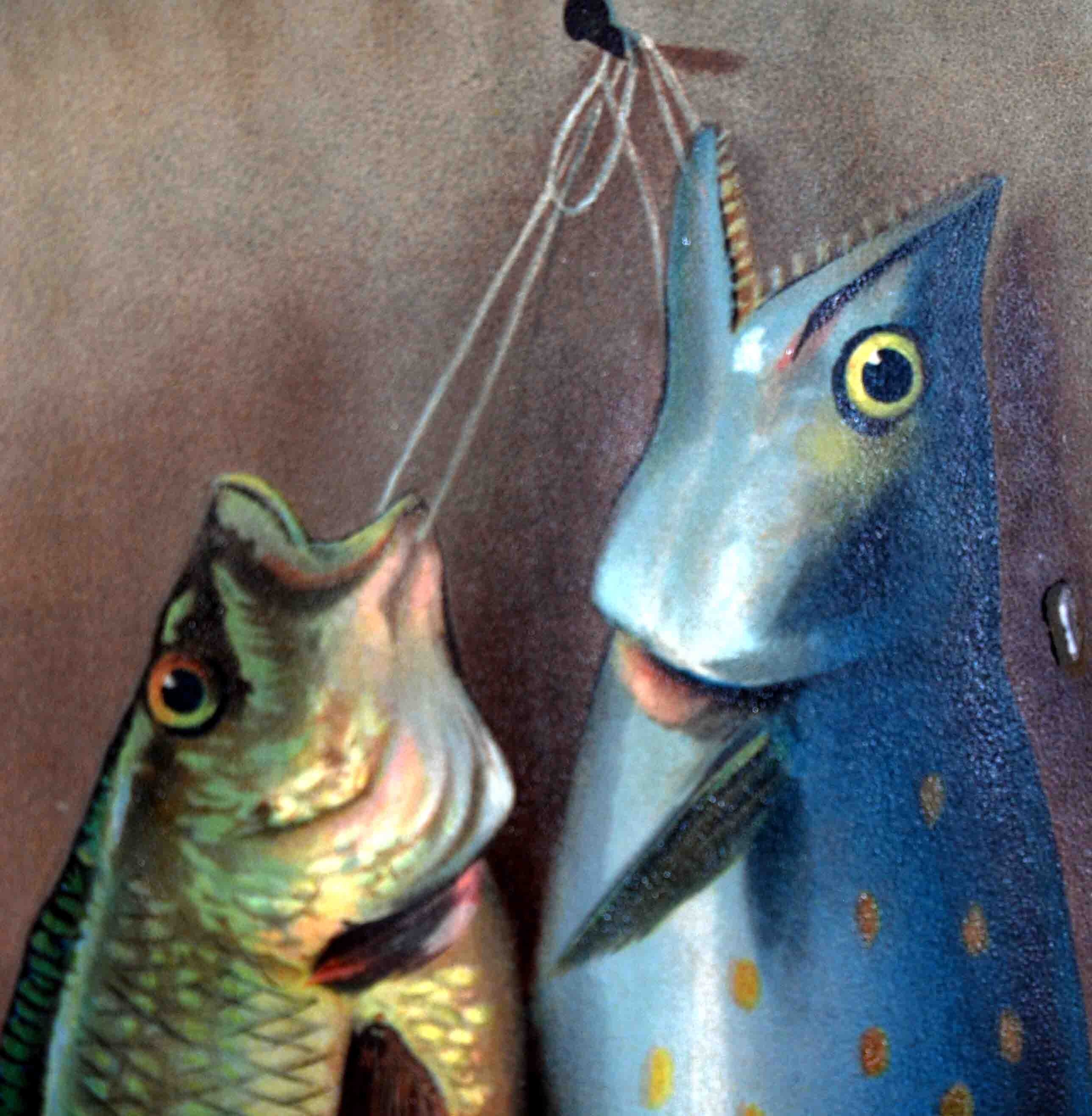 Le Roy 1896 Hanging Fish Chromolithograph