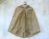 Tan Cape Hooded Raincoat, Waterproof
