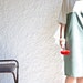 SAMPLE SALE Half Price Color Block Shift Dress, Cream and Mint, Last One
