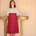SAMPLE SALE Half Price Shift Dress Color Block in Cream and Cherry