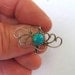 Delicate Sterling Silver Vintage Navajo Turquoise Ring