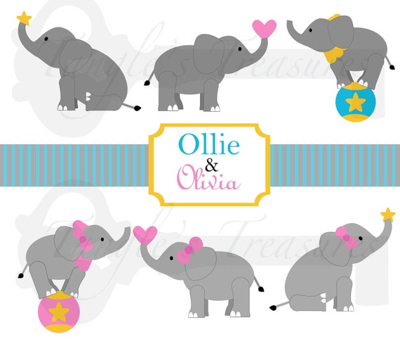 Instant Download Ollie and Olivia Digital clipart printable