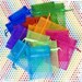 100 Organza Bags, 3x4 inch, multi color jewel tones, orange, hot pink, purple, red, bright green, aqua, emerald, and royal blue