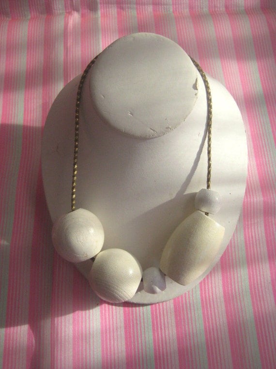 large white beaded necklace