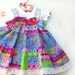 Colorful Cotton Baby Dress Baby Girl Clothes 1st Birthday Dress Baby Summer Dress Infant size 3 6 9 12 18 month Pink Blue Baby Party Dress