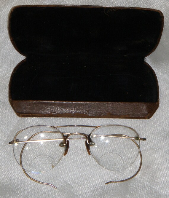 Vintage Shuron 12k Karat Gold Filled Eye Glasses 1 10 With