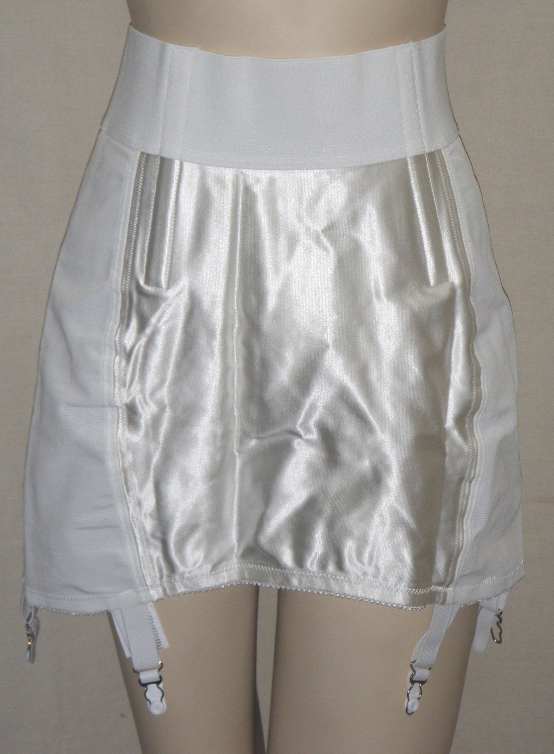 Vintage Satin Panel Skirt Dress Girdle Size 36 Deadstock