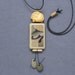 Necklace, Mixed Media, Rabbit, bamboo, Meditations necklace, art to wear,one of a kind