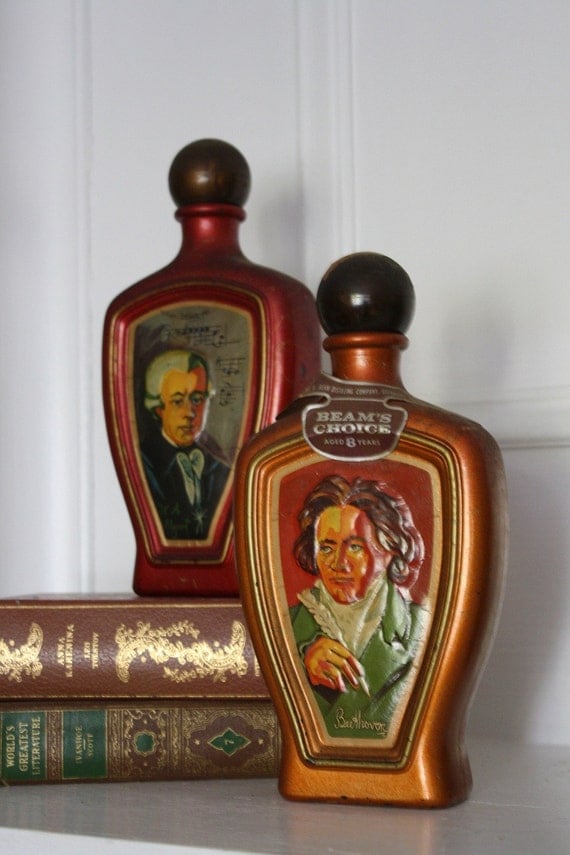 Vintage Jim Beam Liquor Bottles by AWeatheredHome on Etsy