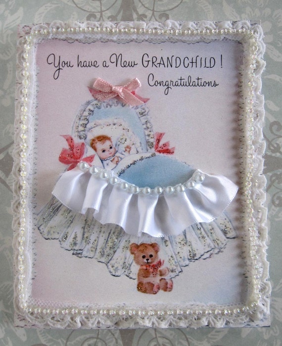 congratulations ideas gift baby New Greeting Card Grandparents Vintage Congratulations Inspired Baby