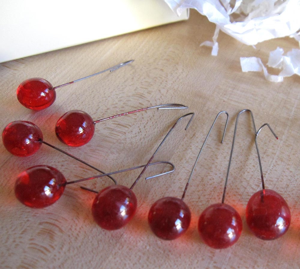 Red Glass Christmas Ornaments Red Berry Glass Ornaments 24