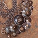 RESERVED FOR MICHELLE--Autumn Necklace Copper Bowls - Stamped, Antiqued Metalwork