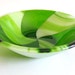 Sour Apple and Kelly Green Fused Glass Bowl
