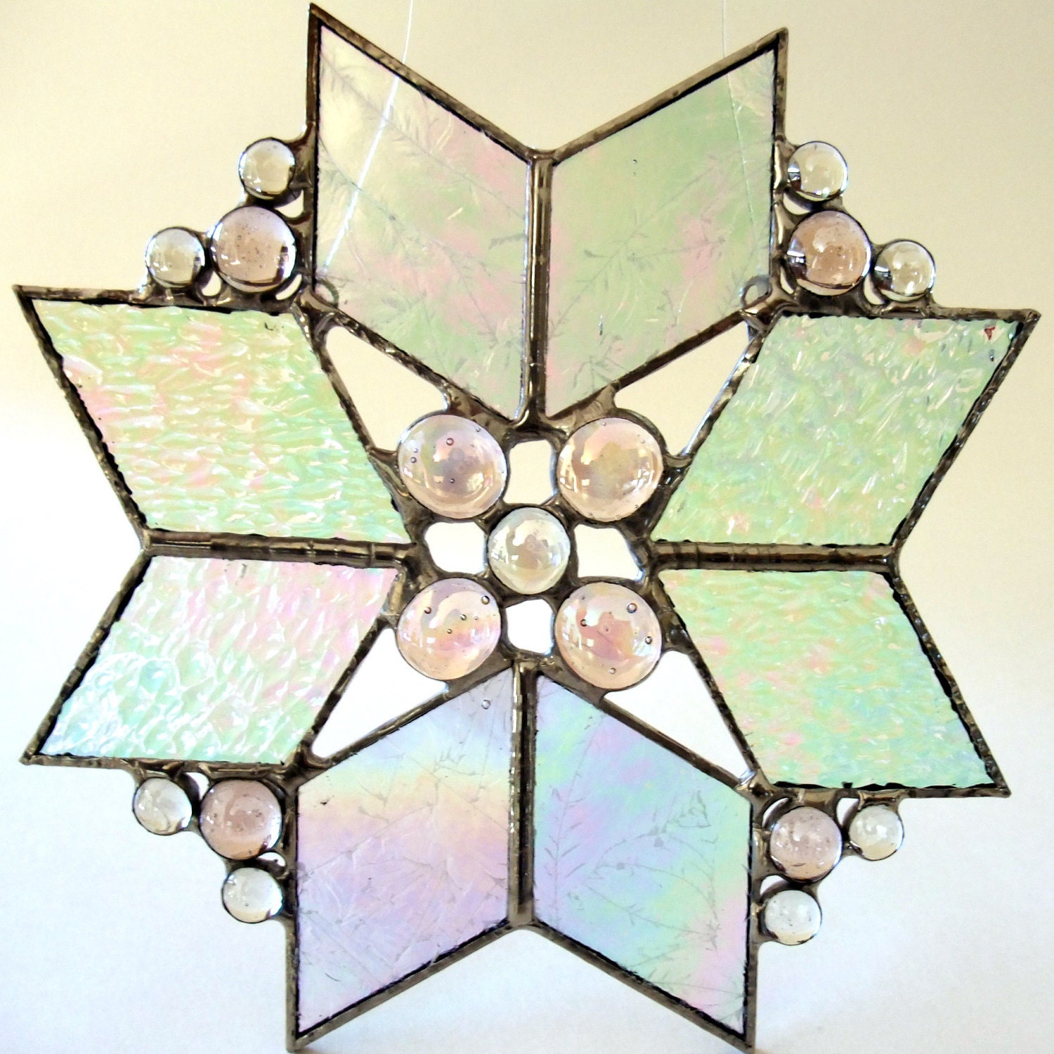 Iridescent Stained Glass Suncatcher