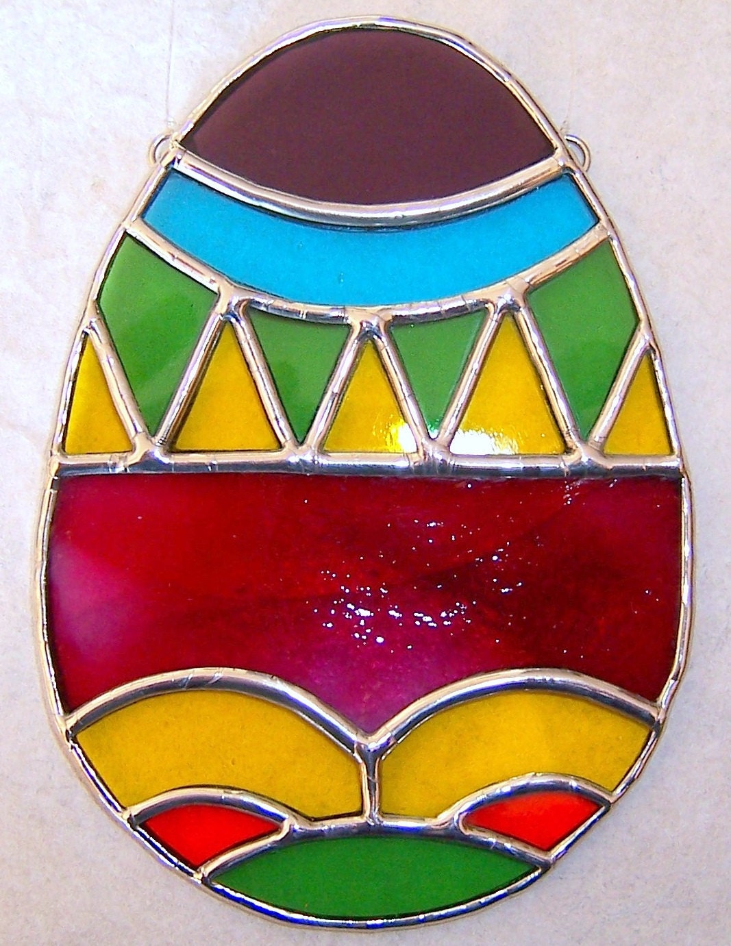 Easter Egg Stained Glass Suncatcher