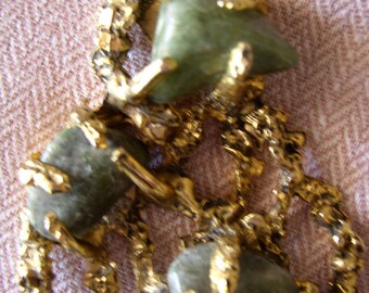 Vintage Green Stone Necklace