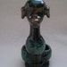 SALE Vintage LIPSTICK HOLDER Blue Mountain Pottery Poodle Dog Figurine