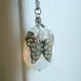 Butterfly Necklace Vintage Brass Butterfly Opal Stone Teardrop Stone Jewelry - Ready To Ship